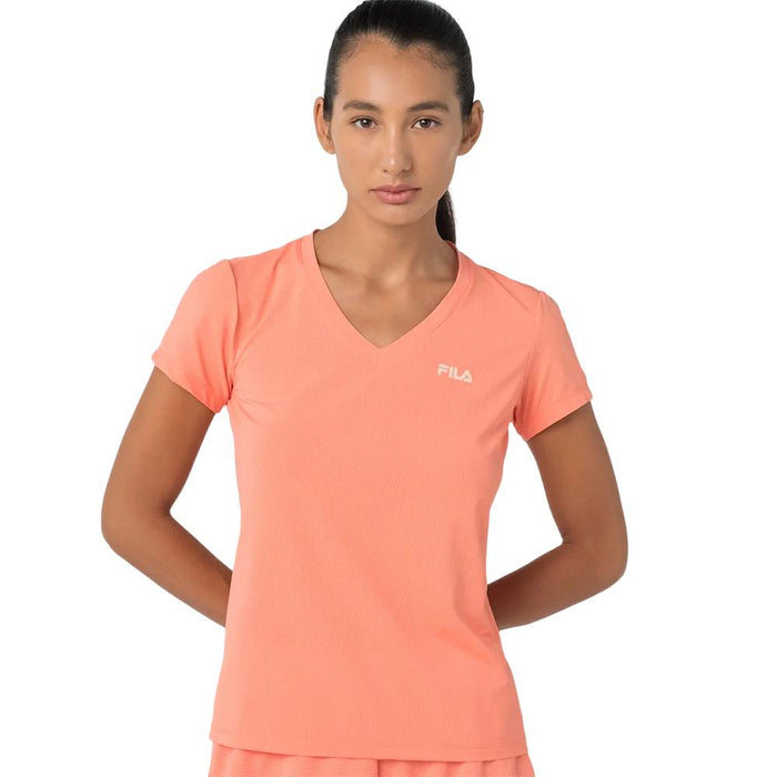 Fila Remeras Femenino Running Basic_Freedom Coral_Orange