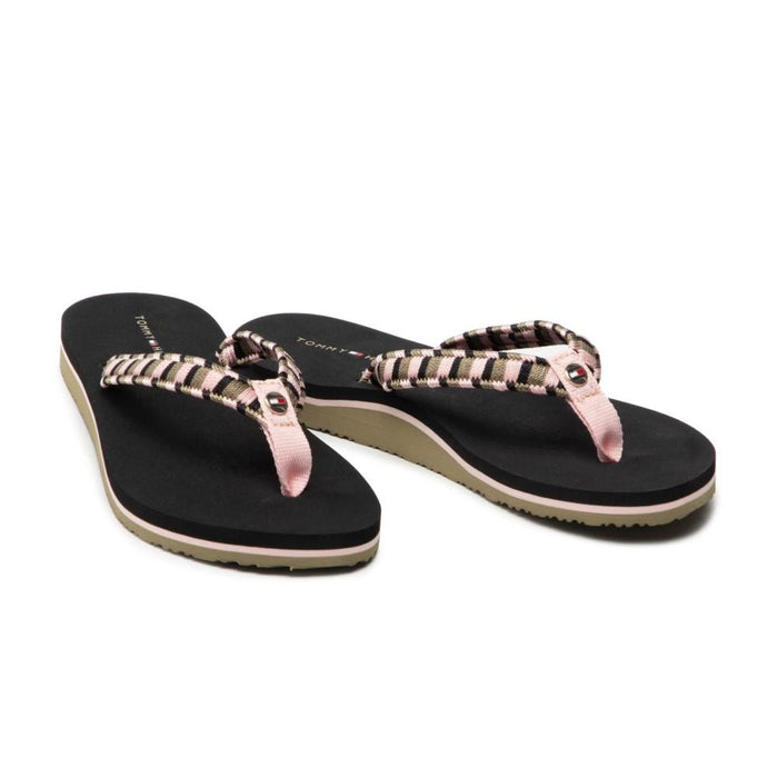 Tommy Hilfiger Zapatillas Femenino Woven_Webbing_Flat_Beach_Sanda Black