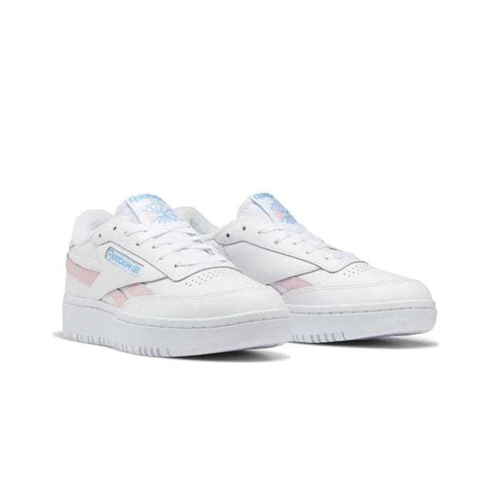 Reebok Classics Femenino Club_C_Double_Revenge Ftwr_White/Pink_Glow/Radiant_Aqua